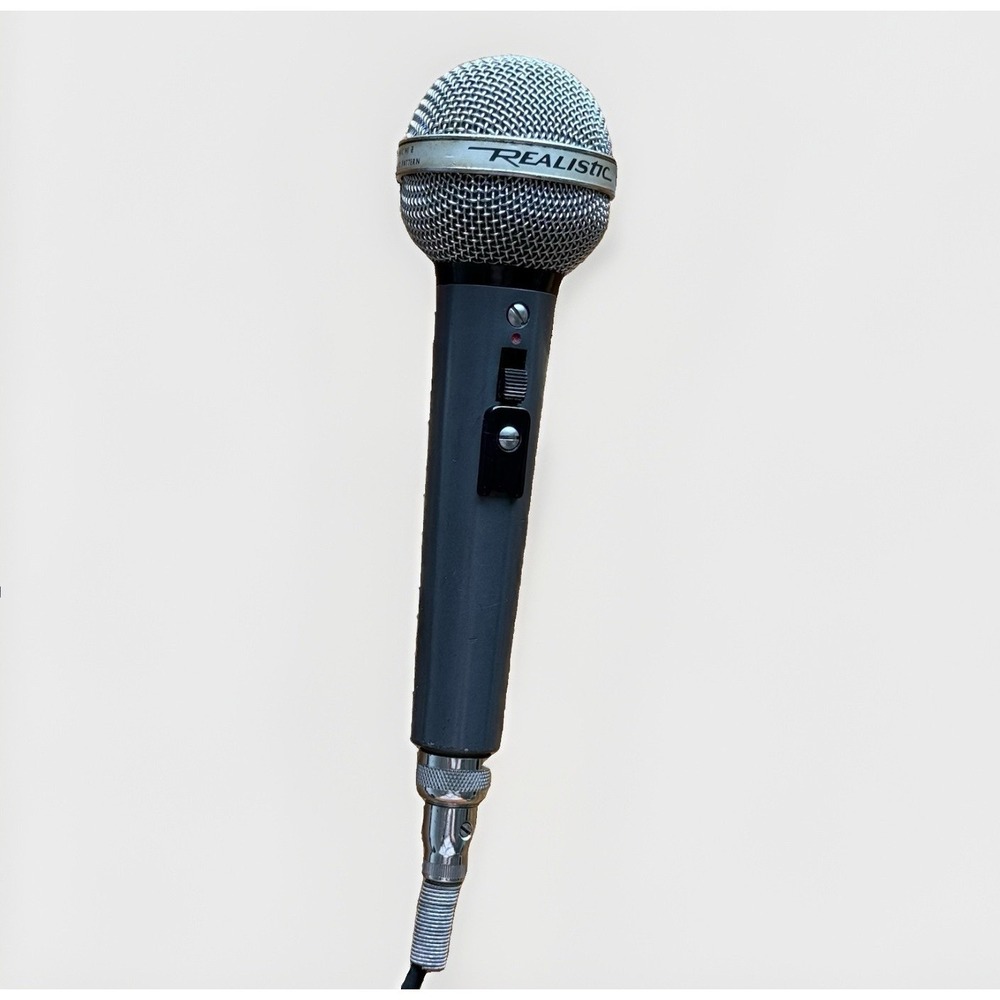 Vintage Radio Shack Realistic Highball Dynamic Hi Z Microphone Made In USA